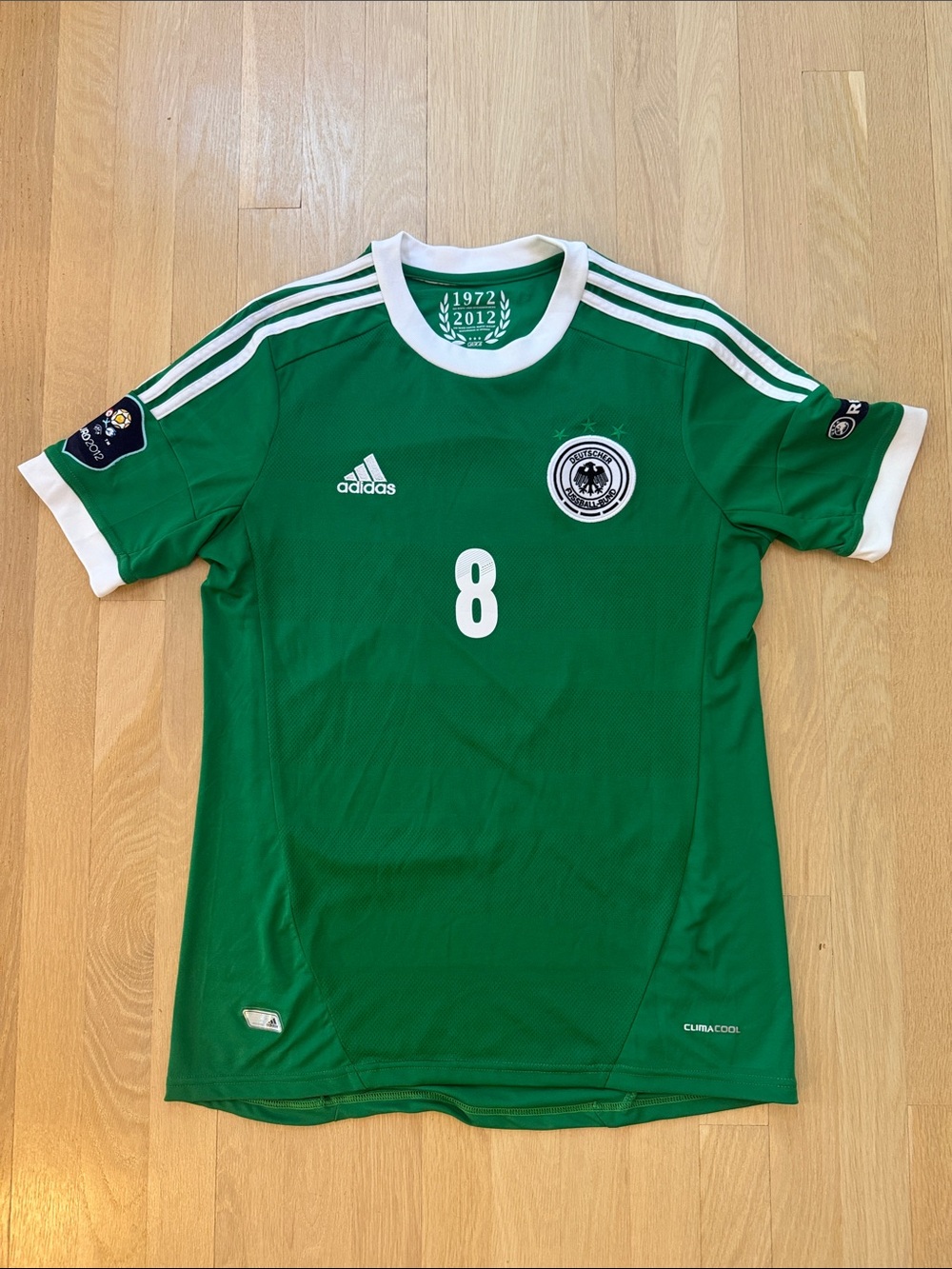 Vintage Adidas green German Mesut Ozil #8 Euro 2012 jersey